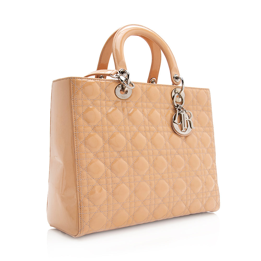 Dior Patent Leather Dior Large Tote (SHF-21157)