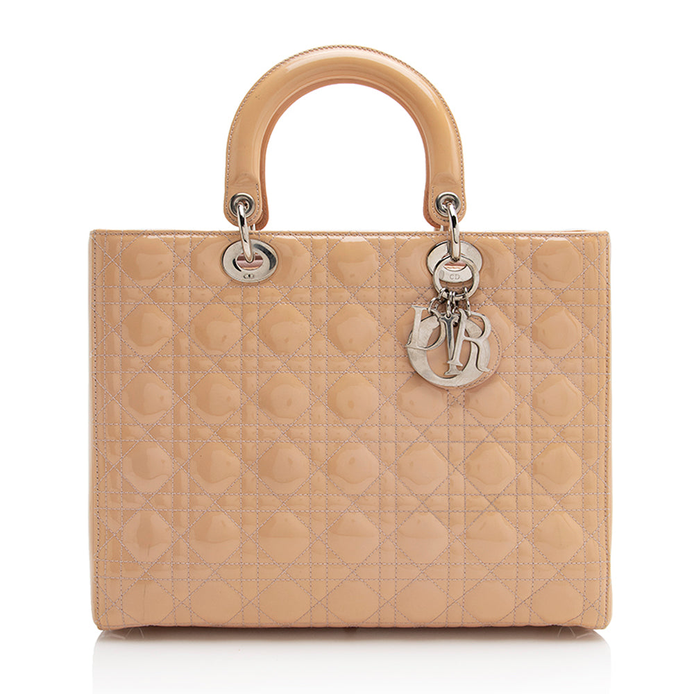 Dior Patent Leather Dior Large Tote (SHF-22103)