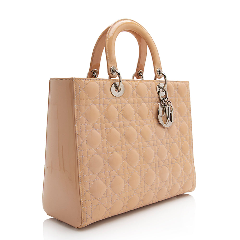 Dior Patent Leather Dior Large Tote (SHF-22103)