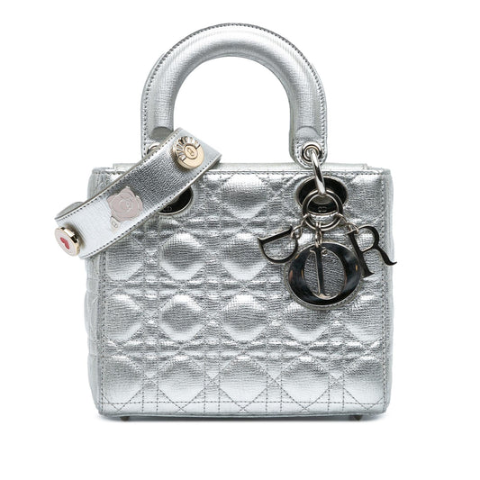Dior Small Metallic Grained Calfskin Cannage My ABCDior Lady Dior