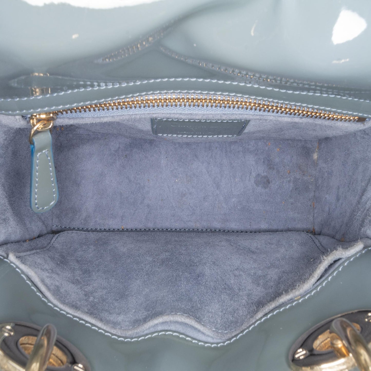 Dior Small Patent Cannage Lady Dior