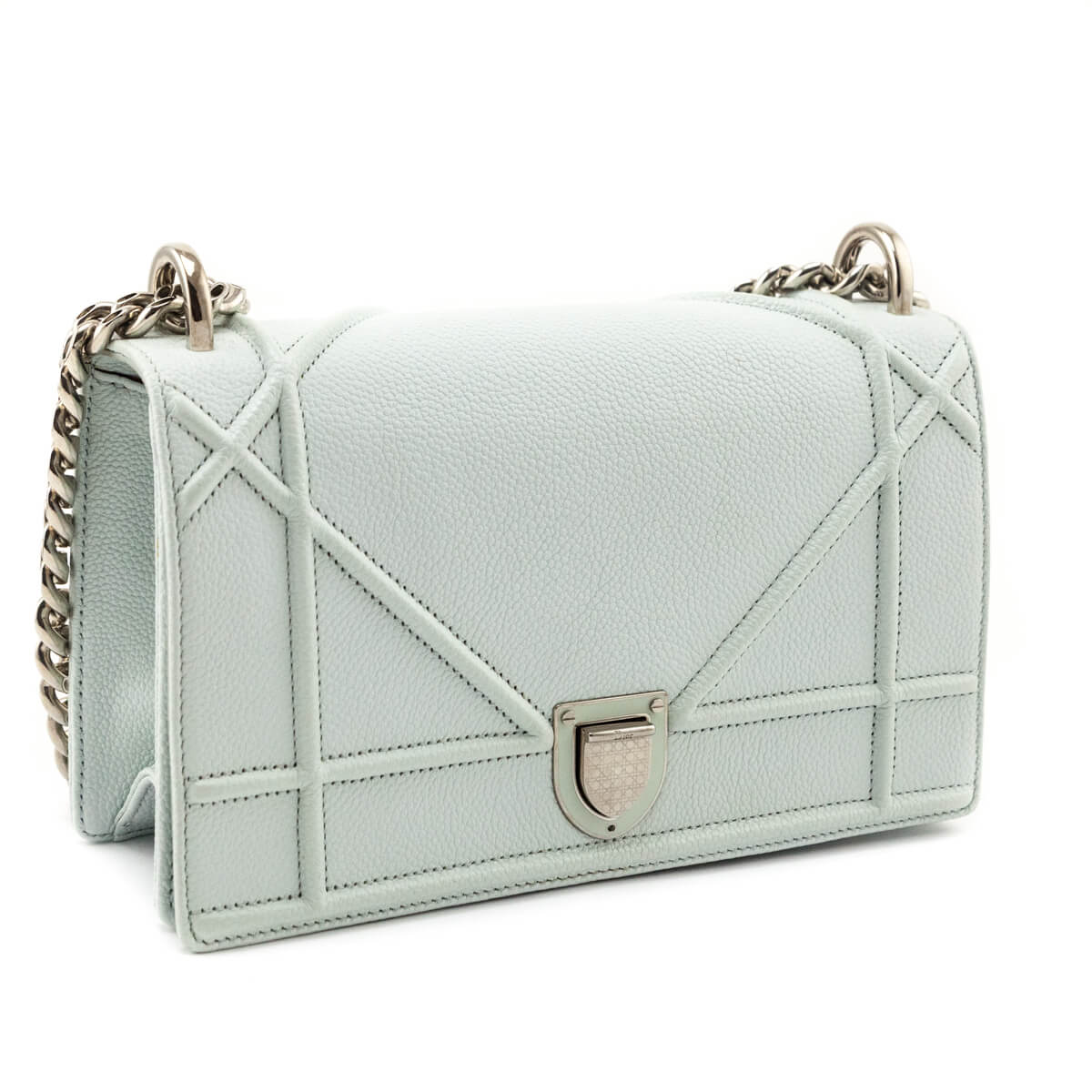 Dior Mint Grained Calfskin Small Diorama Flap Bag