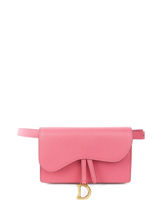 Dior Pink Saddle Pouch Belt Bag