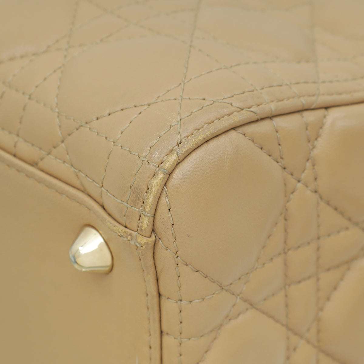 Christian Dior Beige Lady Dior Large Bag