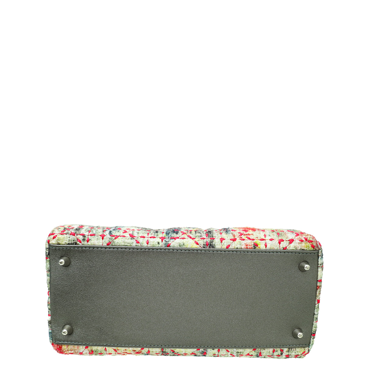 Christian Dior Multicolor Tweed Wool Lady Dior Medium Bag