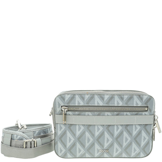 Christian Dior Grey CD Diamond Safari Bag