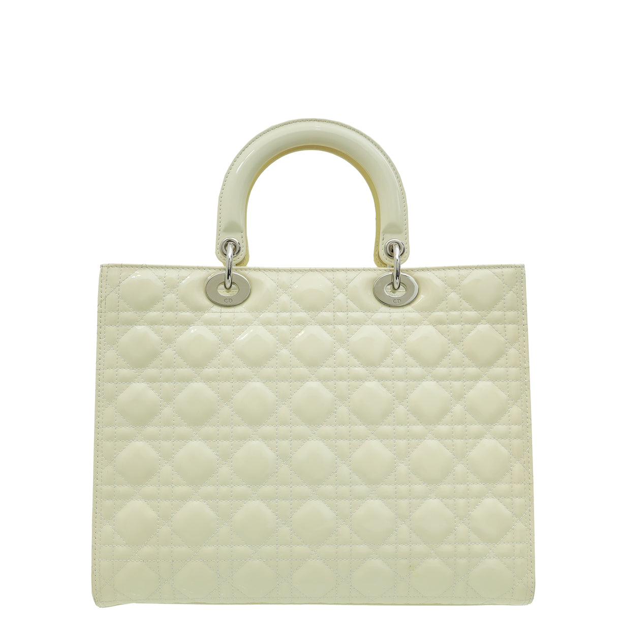Christian Dior White Lady Dior Large Bag
