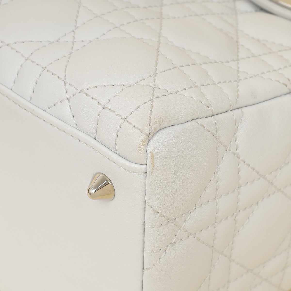 Christian Dior Ghost White Lady Dior Medium Bag