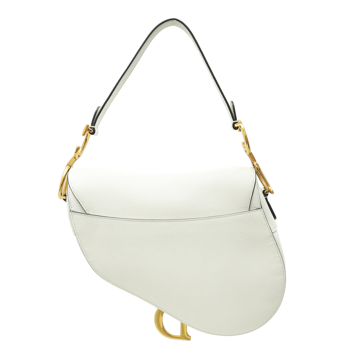 Christian Dior White Saddle Medium Bag
