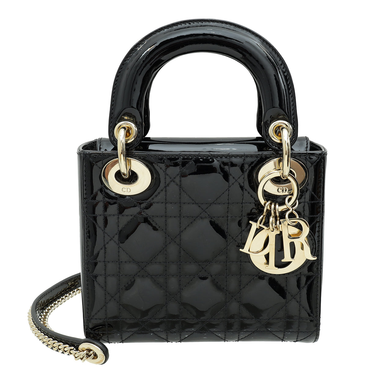 Christian Dior Black Chain Mini Lady Dior Bag