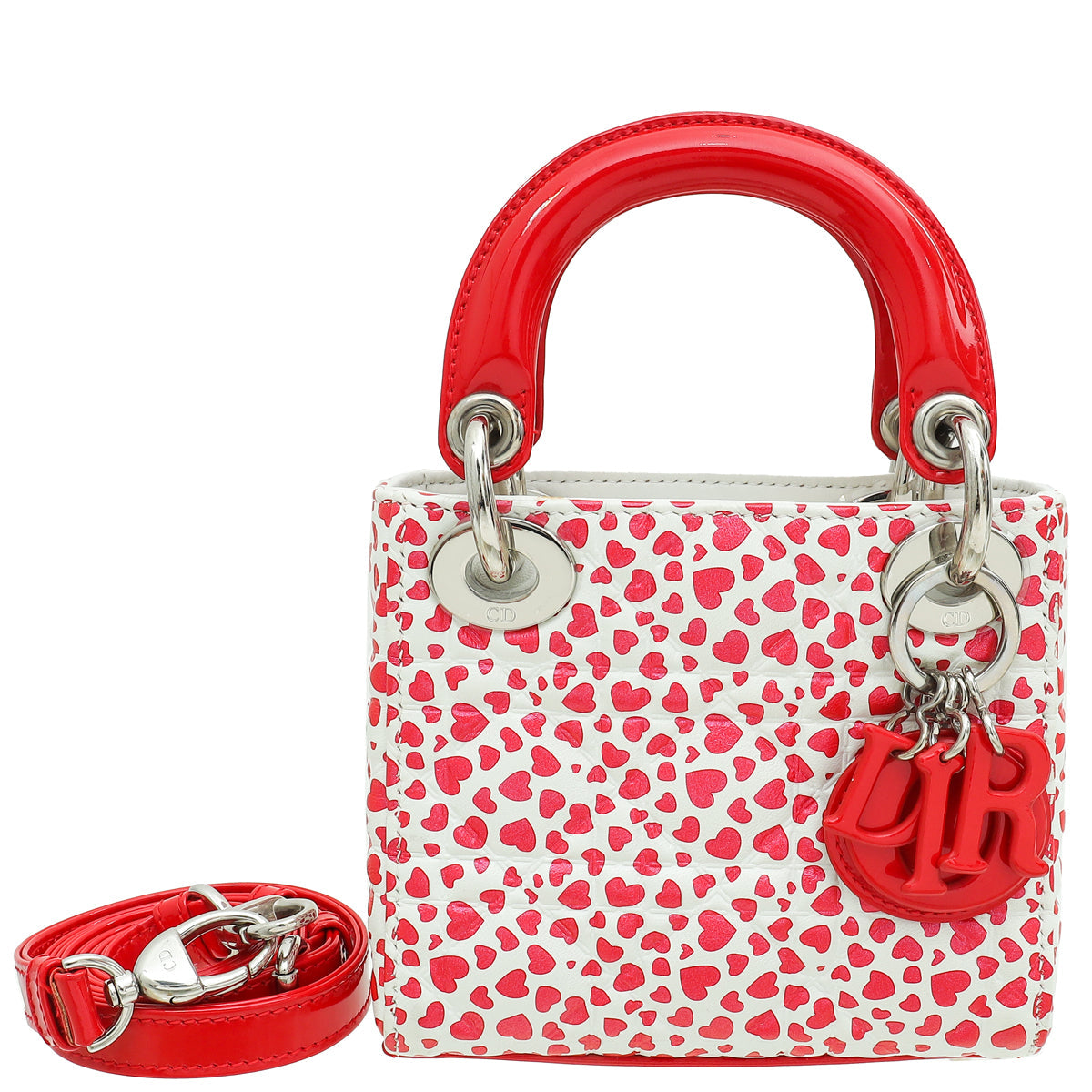 Christian Dior Lady Dior Hearts Print Micro Bag