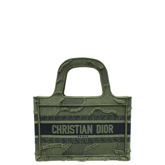 Christian Dior Bicolor Mini Book Tote Camouflage Bag