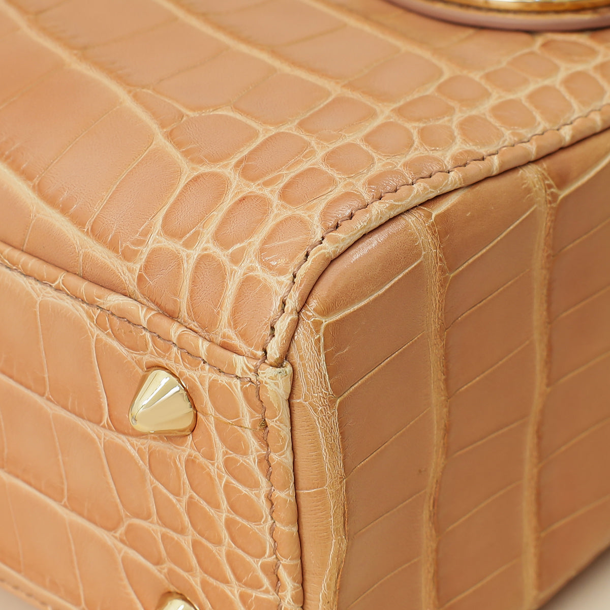 Christian Dior Blush Nude Alligator w/ Crystal Lady Dior Small Bag
