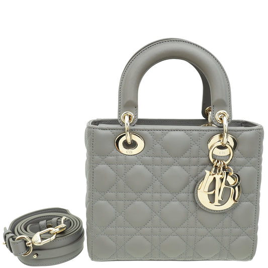 Christian Dior Grey Lady Dior My ABCDior Small Bag