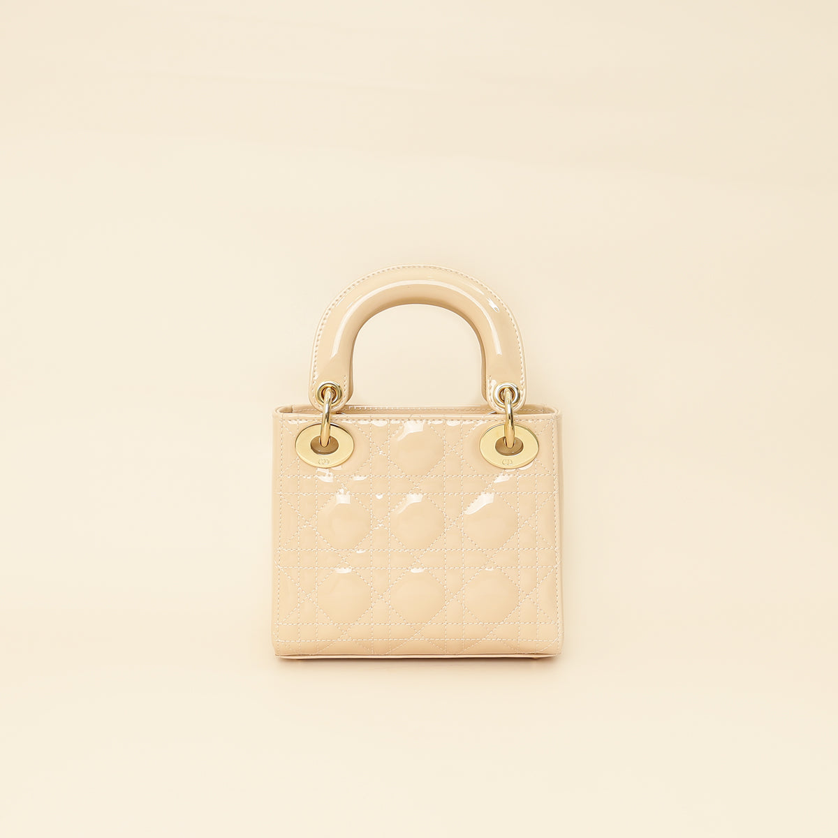 Christian Dior Powder Beige Chain Mini Lady Dior Bag