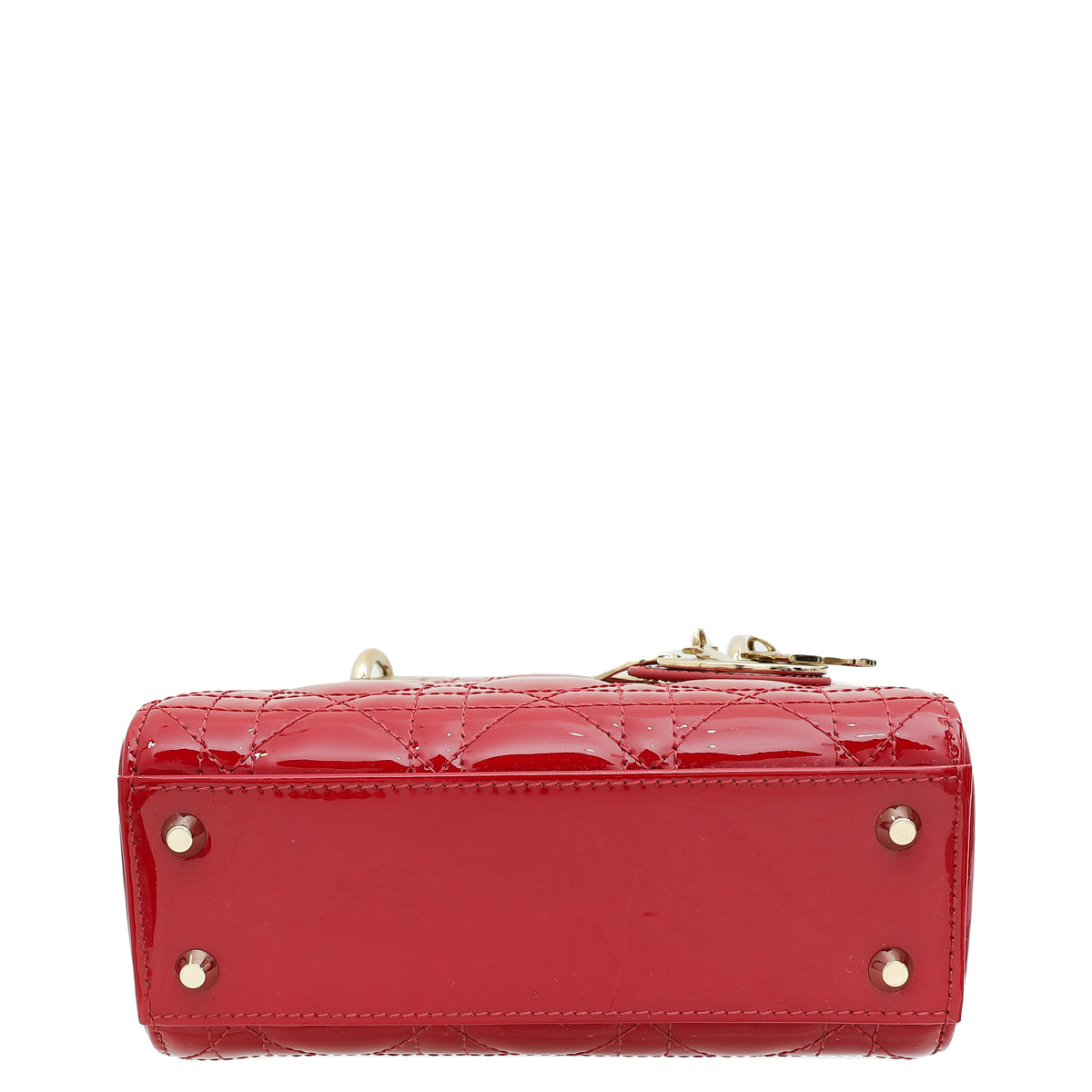 Christian Dior Red Mini Chain Lady Dior Bag