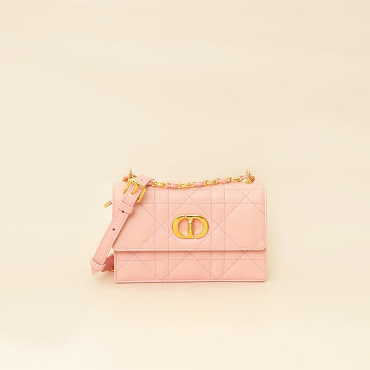 Christian Dior Pink Macrocannage Mini Caro Bag