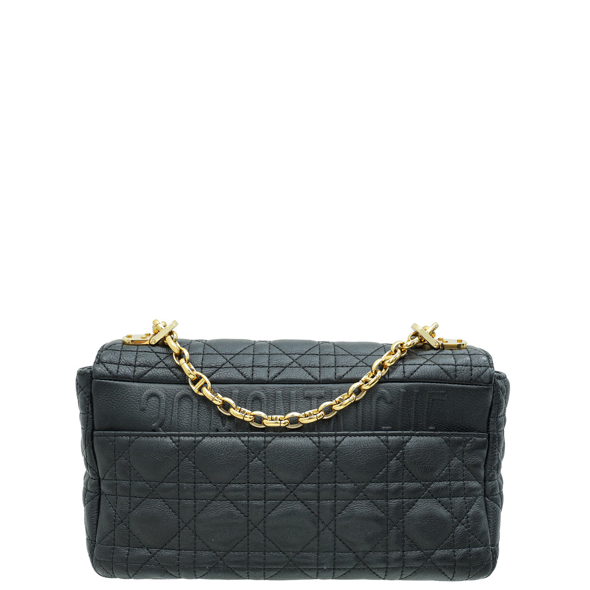 Christian Dior Black Caro Medium Shoulder Bag
