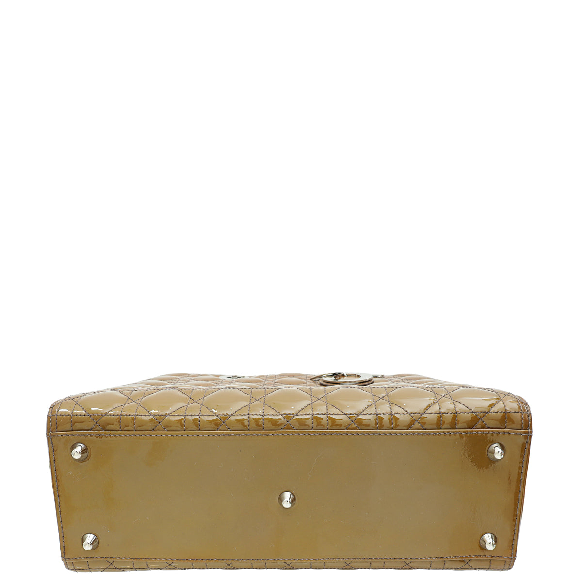 Christian Dior Golden Brown Lady Dior Large Bag