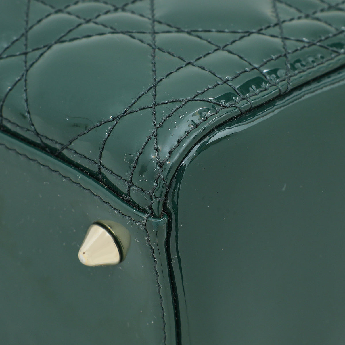 Christian Dior Pine Green Lady Dior Medium Bag