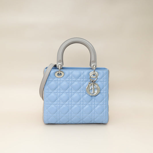 Christian Dior Bicolor Lady Dior Medium Bag