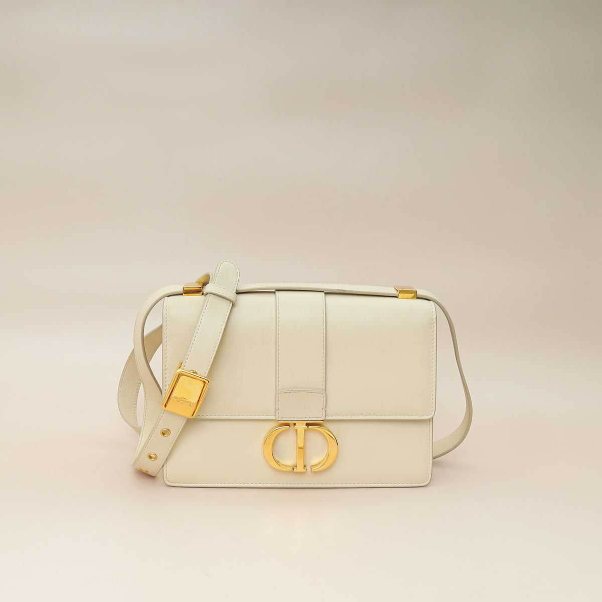 Christian Dior Cream 30 Montaigne Flap Shoulder Bag