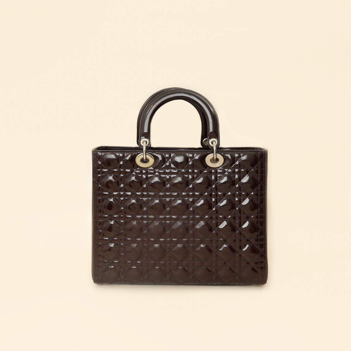 Christian Dior Chocolate Lady Dior Large Bag
