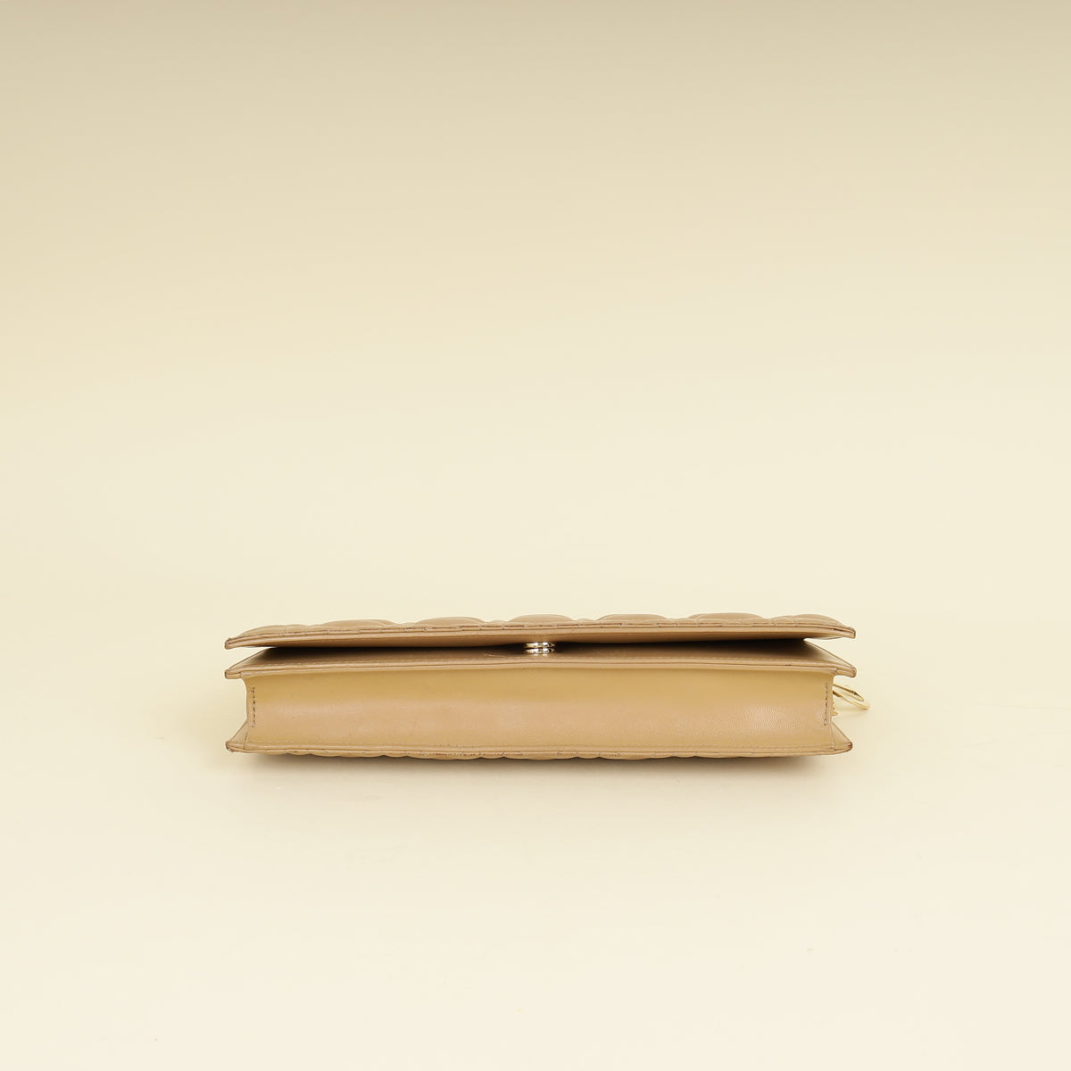 Christian Dior Beige Lady Dior Convertible Chain Clutch