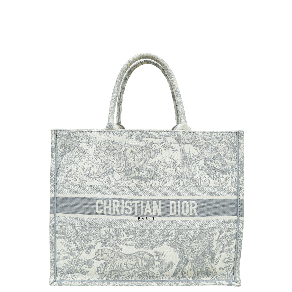 Christian Dior Bicolor Toile De Jouy Book Tote Large Bag