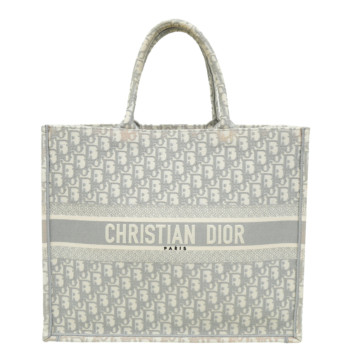 Christian Dior Grey Oblique Book Tote Large Bag
