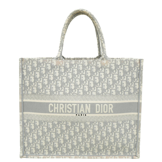 Christian Dior Grey Oblique Book Tote Large Bag