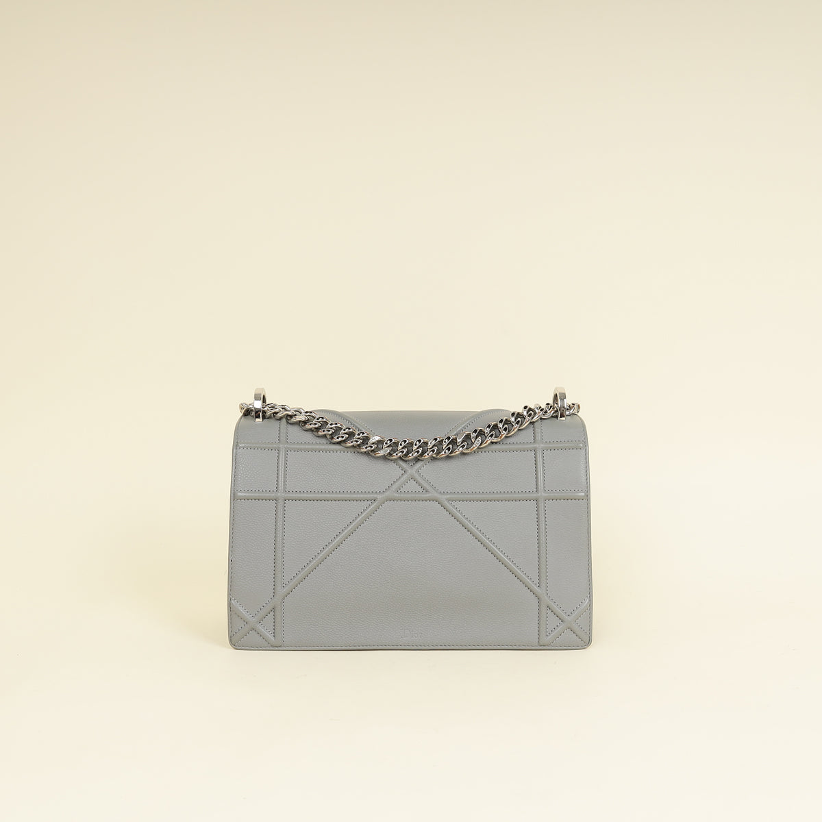 Christian Dior Grey Diorama Flap Shoulder Bag