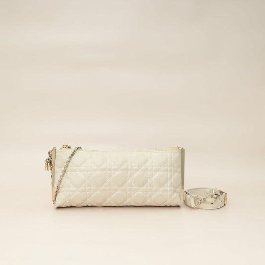 Christian Dior Dusty Ivory New Line Cannage Dior Club Bag