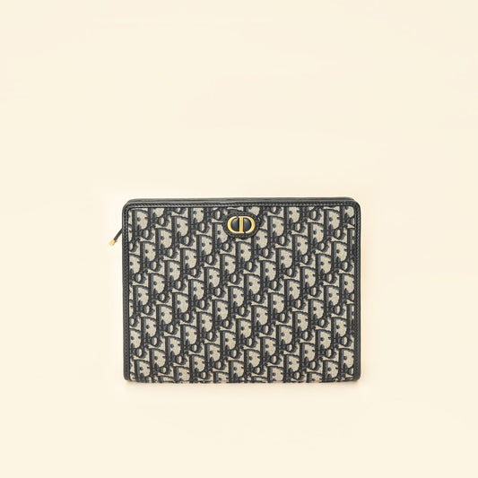 Christian Dior Navy Oblique 30 Montaigne Dea Pouch