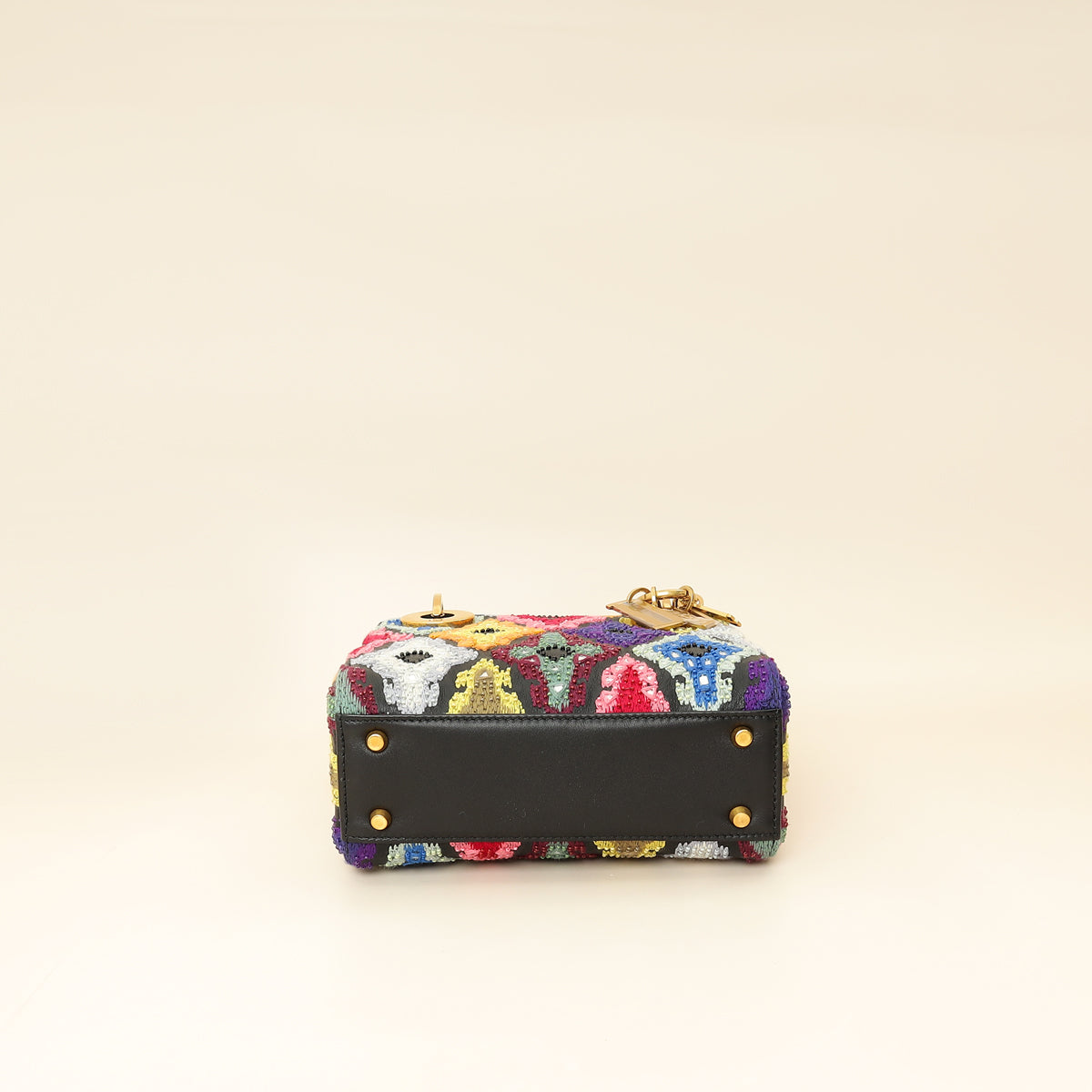Christian Dior Multicolor Lady Dior Mini Embroidered Bag