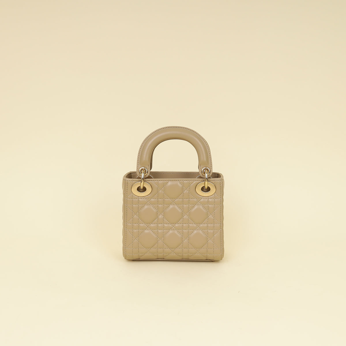 Christian Dior Dark Beige Mini Chain Lady Dior Bag