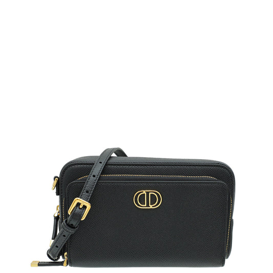 Christian Dior Black Caro Double Pouch Camera Bag