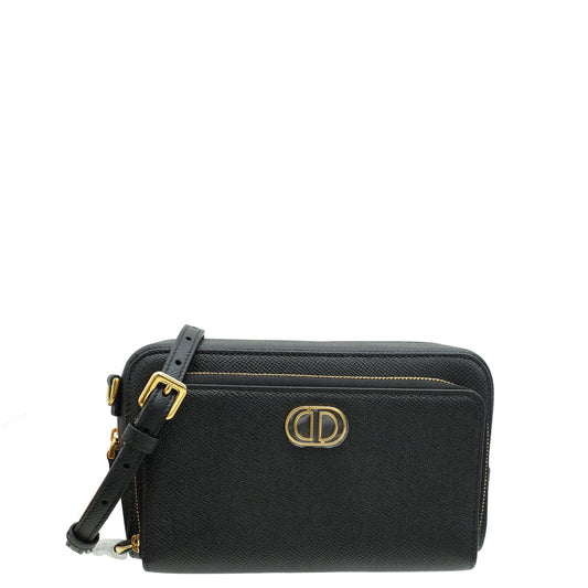 Christian Dior Black Caro Double Pouch