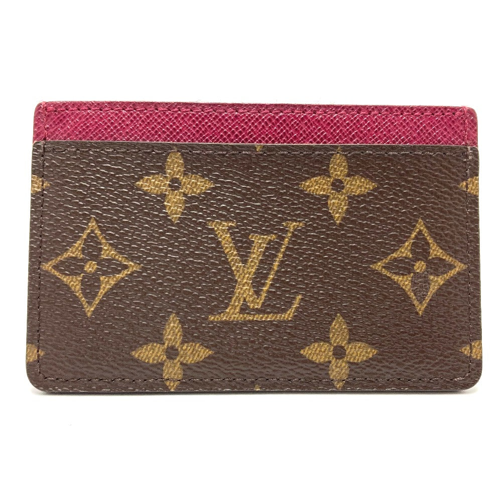 LOUIS VUITTON Card Case Monogram canvas Brown Monogram Porte Cartes Simple Women