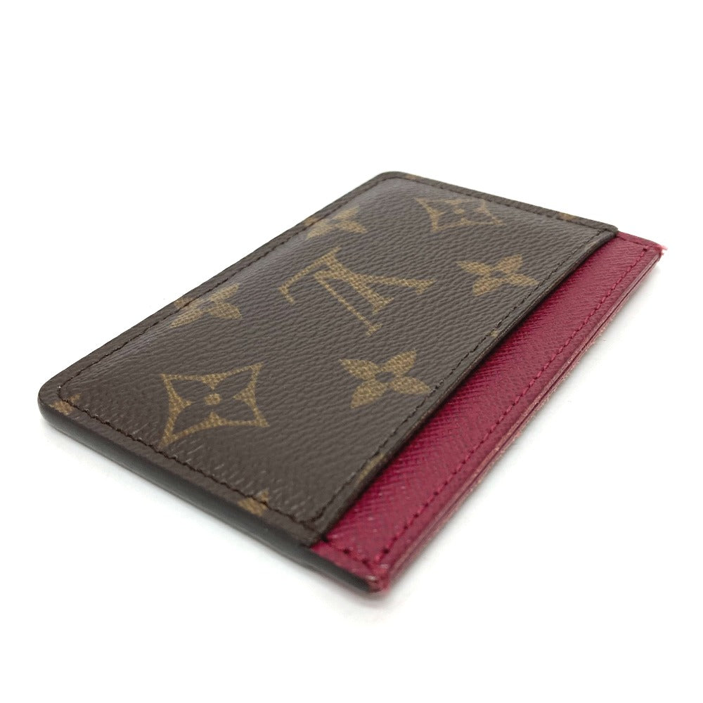 LOUIS VUITTON Card Case Monogram canvas Brown Monogram Porte Cartes Simple Women
