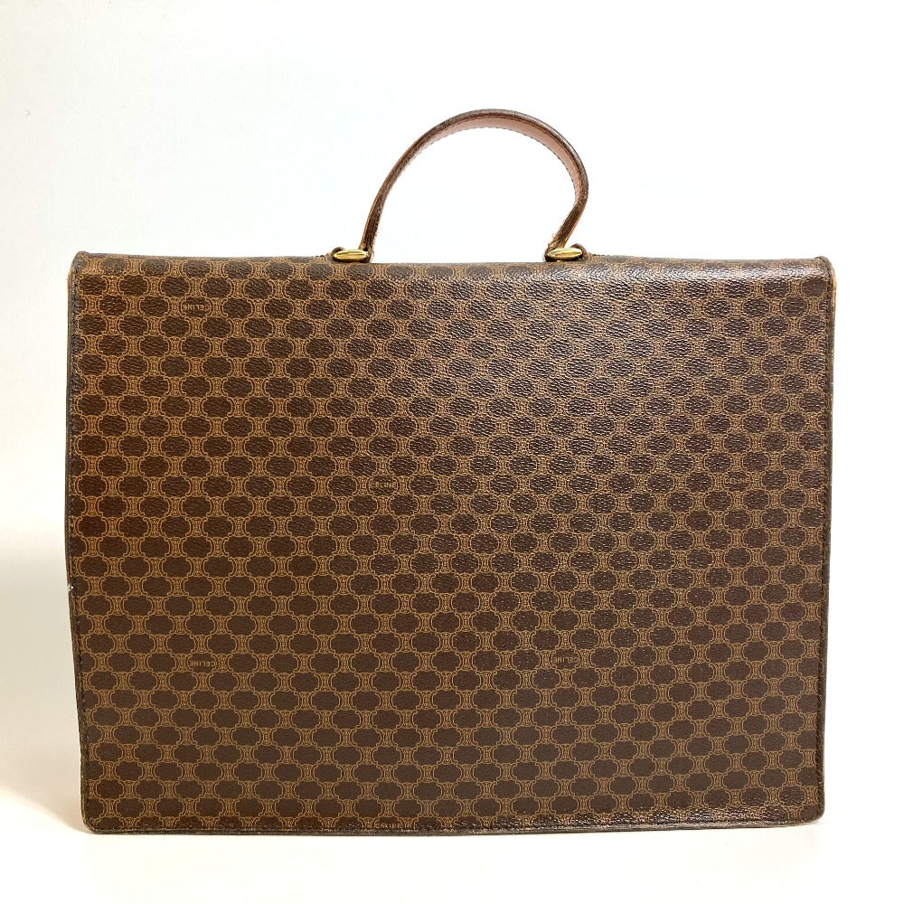 CELINE Business bag PVC / Leather Brown Macadam unisex(Unisex)