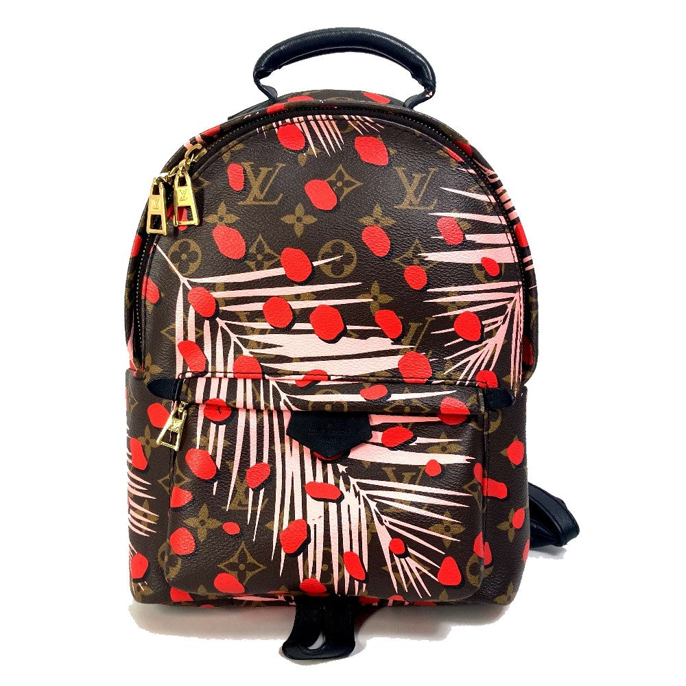 LOUIS VUITTON Backpack Monogram canvas Brown x Pink x Red Monogram Palm Springs PM Women
