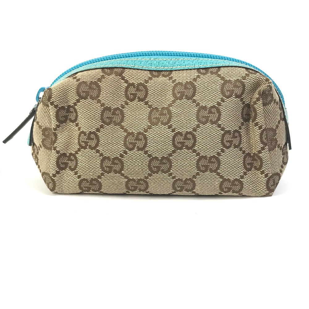 GUCCI Cosmetics Pouch 29596 GG canvas Beige x blue GG Women