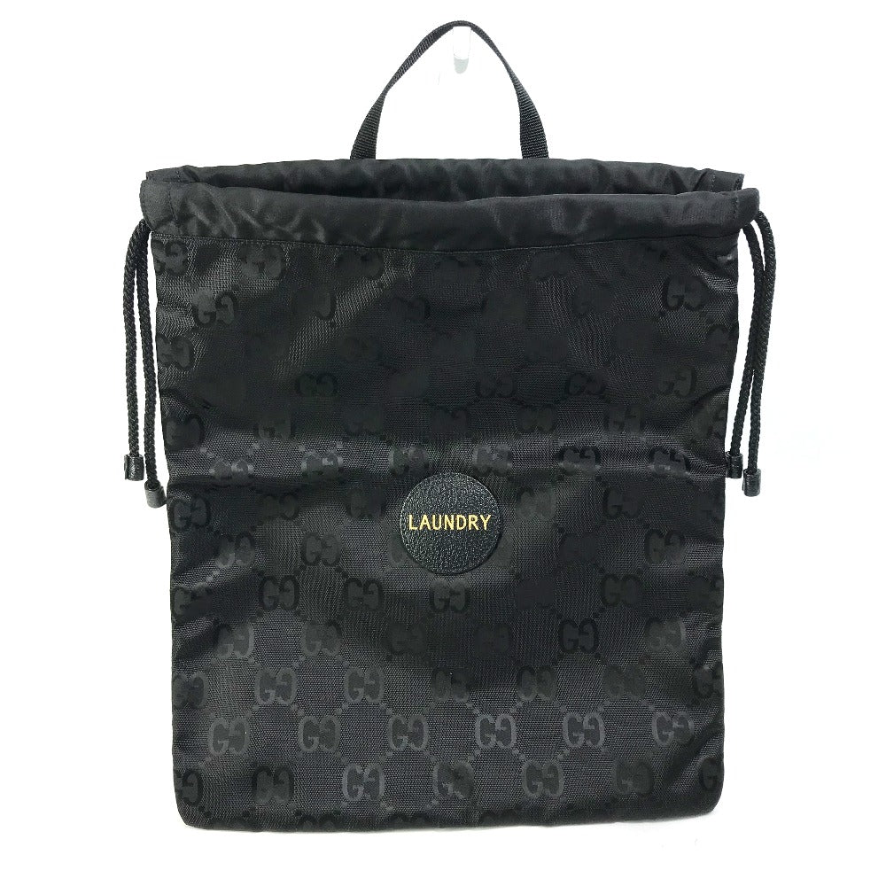 GUCCI Handbag 674247 Nylon black GG laundry bag