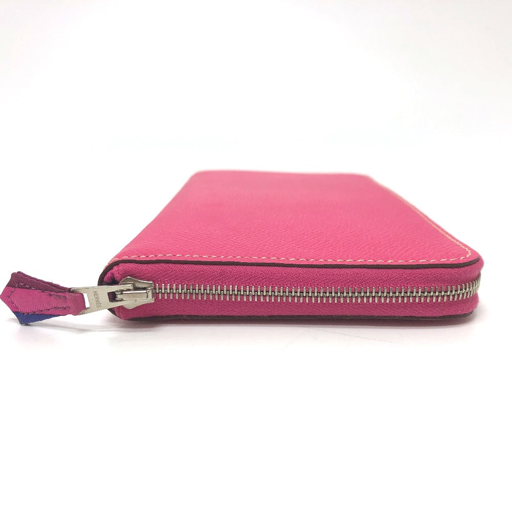 HERMES Long Wallet Purse Epsom pink Azap long silk in Women