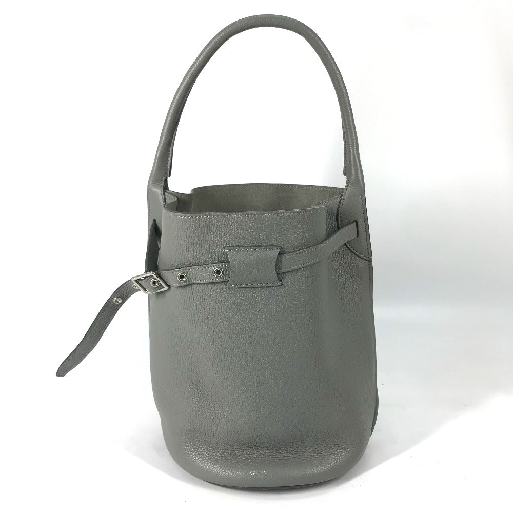 CELINE Handbag 187243 leather gray Shoulder bag with pouch Big bag Bucket Women