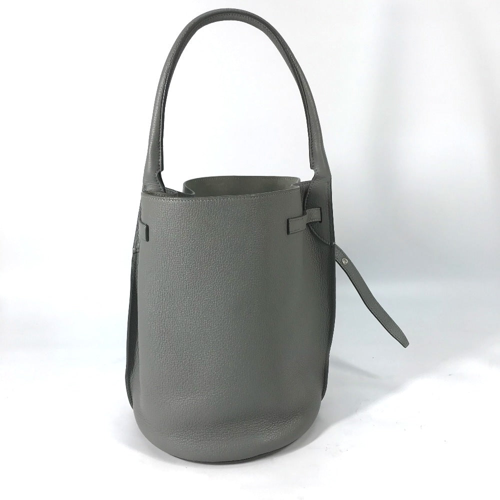 CELINE Handbag 187243 leather gray Shoulder bag with pouch Big bag Bucket Women