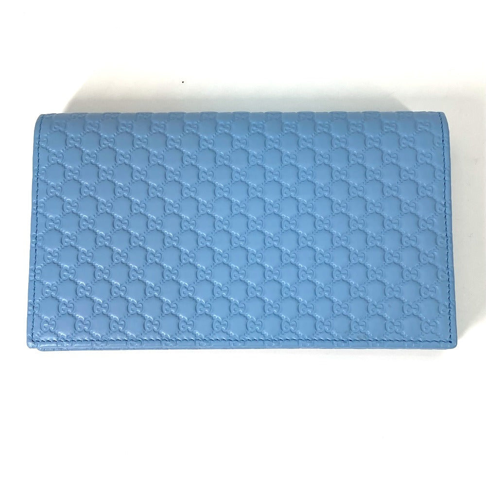 GUCCI Shoulder Bag 466507 leather blue Micro Guccisima Shoulder wallet Women
