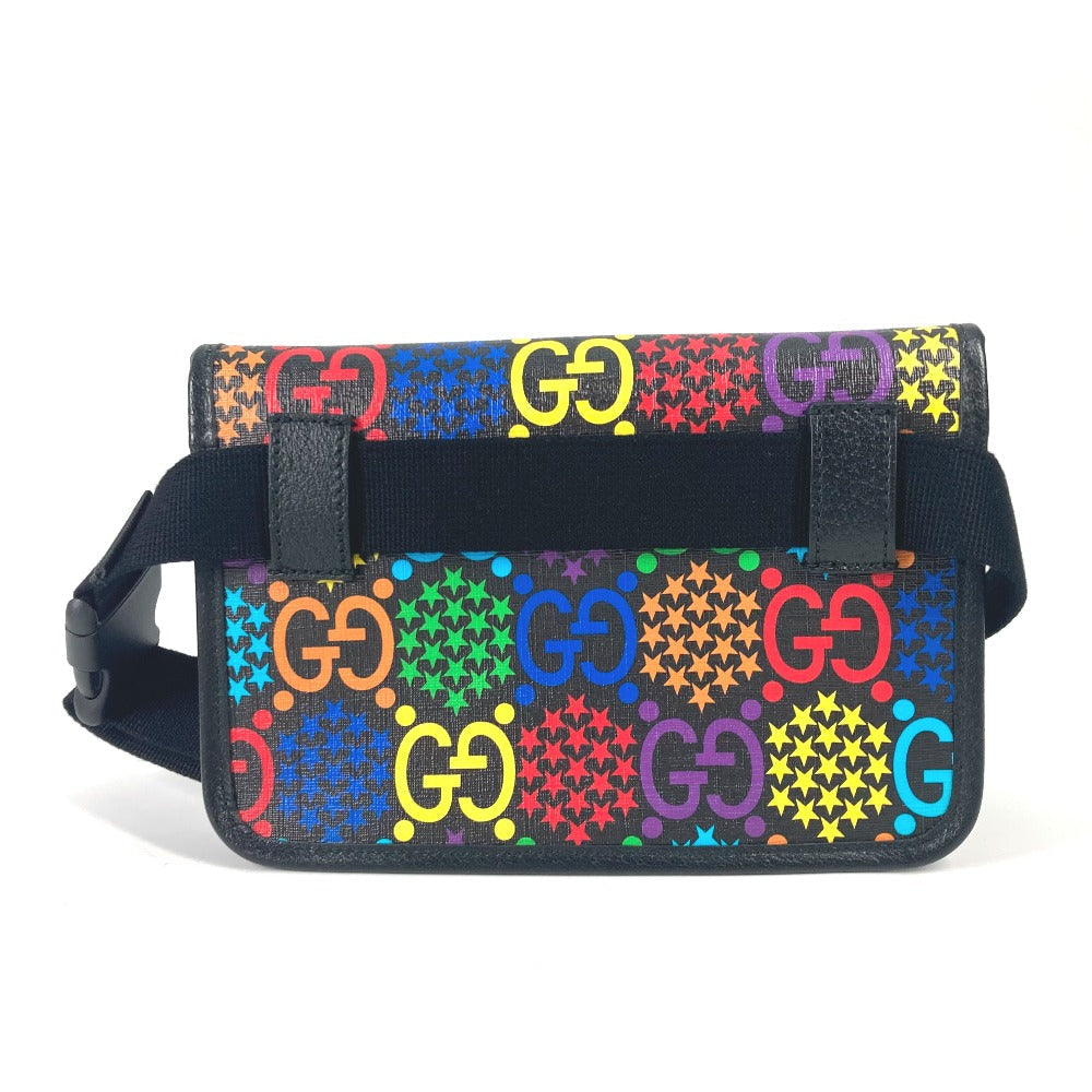 GUCCI Sling bag 598113 Leather / PVC multicolor GG Supreme psychedelic belt bag mens