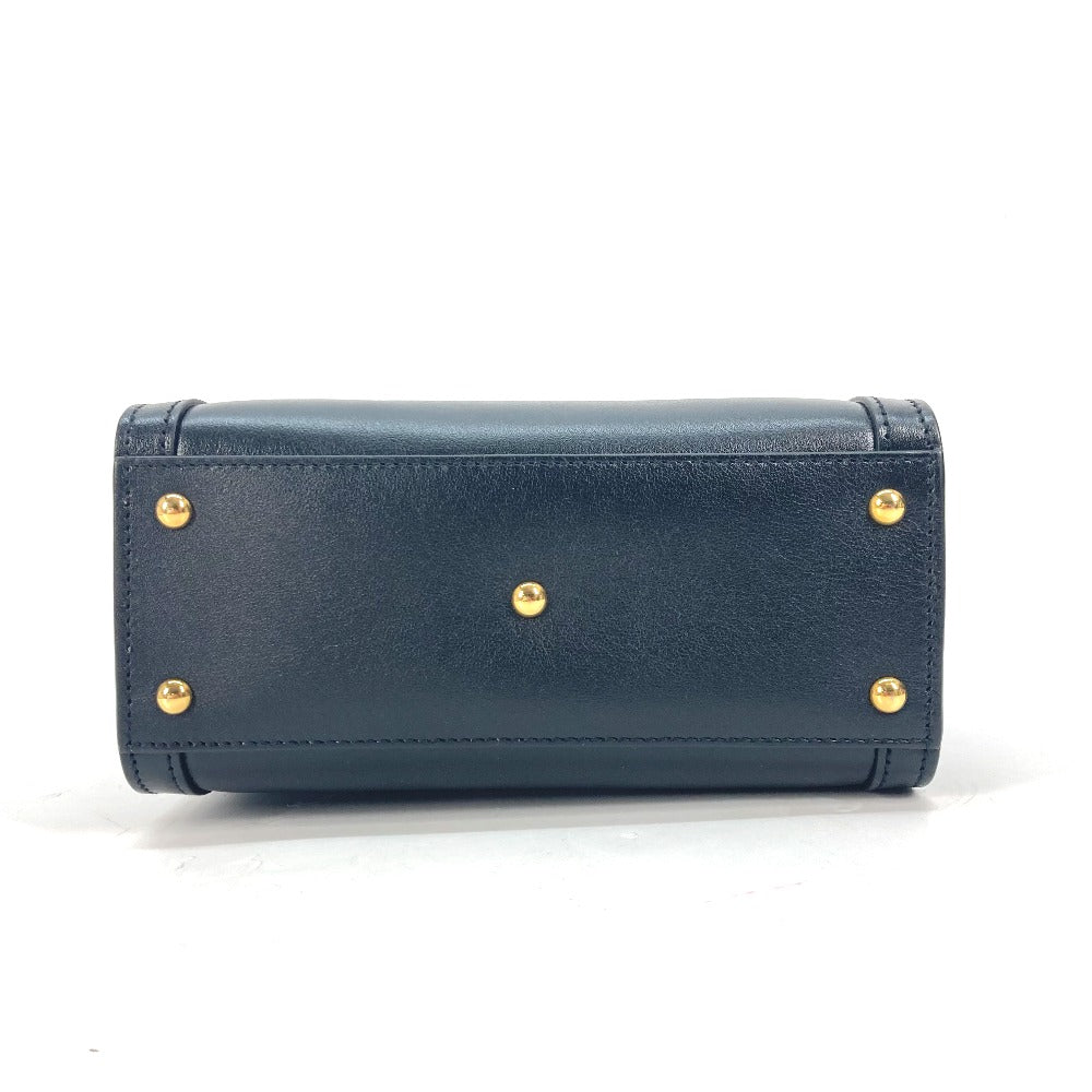 GUCCI Tote Bag 655661 leather black Neon color strap included Diana Mini Bamboo Women